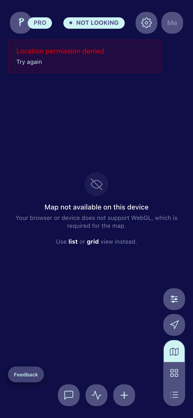 Prowl map view showing nearby users